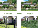 Bybeton Artificial Ivy Privacy Screen - 40" X 160" UV-Anti Fake Leaves Vines -Fade-Proof Leaf Panels for Outdoor Patio, Backyard Garden & Balcony Fence