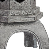 John Timberland Pagoda Statue Sculpture Asian Japanese Garden Decor Indoor Outdoor Front Porch Patio Yard Outside Home Balcony House Exterior Lawn Gray Old Faux Stone Finish Resin 16 1/2" Tall