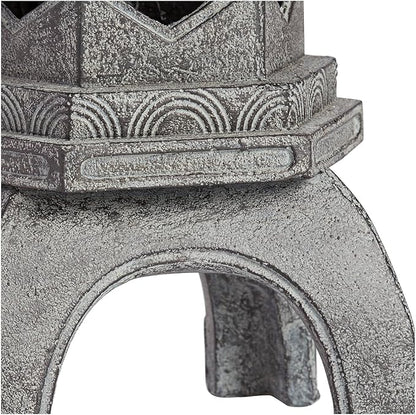John Timberland Pagoda Statue Sculpture Asian Japanese Garden Decor Indoor Outdoor Front Porch Patio Yard Outside Home Balcony House Exterior Lawn Gray Old Faux Stone Finish Resin 16 1/2" Tall