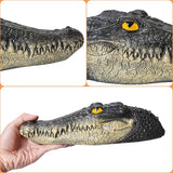 LUEUR Floating Alligator Head Garden Decor for Ponds & Pools – Realistic Crocodile Head Floating Ornament, Decorative Alligator Accent for Outdoor Water Features, Yard & Landscape Decoration