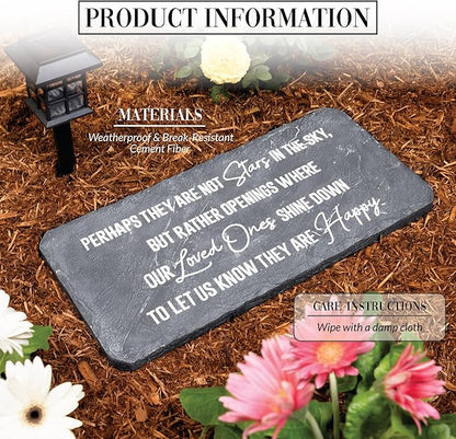 Pavilion – Perhaps They are Not Stars in The Sky – 16” Indoor Outdoor Weatherproof Decorative Garden Stepping Stone Beloved Grave Memorial in Memory Bereavement Remembrance Loss Gift