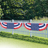 EBaokuup 3 Pcs 5 x 1.5 Ft Long Pleated American Flag Bunting,Traditional Patriotic American Bunting Flags for 4th of July,USA Pleated Fan Flag for Independence Day Garden Outdoor Decor