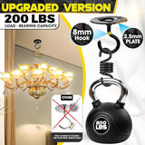 [UPGRADED] 2Pcs 200LBS Rotatable Ceiling Hooks Black Firmly Wall Mount Metal Hangers Round Ceiling Hook for Hanging Hanging Plants, Bird Feeder, Lights, Bed Canopy, Wind Chime, Indoor Outdoor Decor