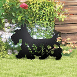 Dog Garden Stake - Unique Gift for Dog Lovers, Black Metal Outdoor Decor, Durable Yard Art Statue (Scottish Terrier)