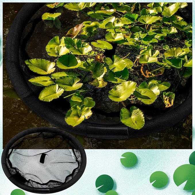 Diameter Fish Barrier Black Flora Round Floating Island Plant Protector for Your Home Pond Protects Fish