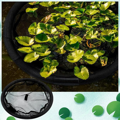 Diameter Fish Barrier Black Flora Round Floating Island Plant Protector for Your Home Pond Protects Fish