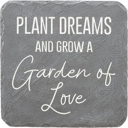Pavilion – Garden of Love – 7.75” Indoor Outdoor Weatherproof Decorative Garden Stepping Stone Housewarming Gift
