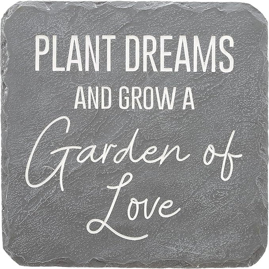 Pavilion – Garden of Love – 7.75” Indoor Outdoor Weatherproof Decorative Garden Stepping Stone Housewarming Gift