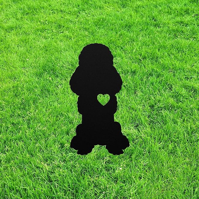 Personalized Poodle Garden Statue Stake,Custom Poodle Outdoor Yard Art Decor,Memorial Remembrance Sculpture,Outdoor Statue for Yard Garden Porch Lawn Grassland Park Farm Flowerpot Decor.