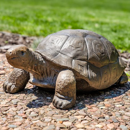 Sunnydaze Talia the Garden Turtle Statue - Turtle Garden Decor for Yard, Lawn, Patio Decor – 29" x 15" Durable Reinforced Glass Fiber - Gift Idea