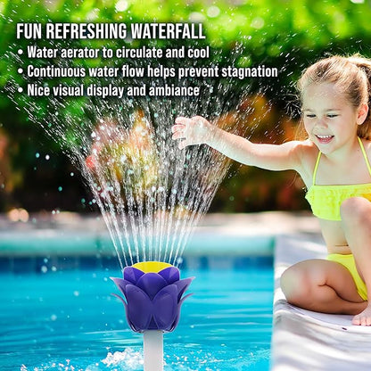 U.S. Pool Supply Swimming Pool Flower Shaped Waterfall Spray Fountain - Adjustable Sprinkle Distance, Pool Spray Aerator Cools Water Temperature - In-Ground, Above-Ground Pools, Ponds, Fun Decoration