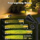 Solar Spot Lights Outdoor, 4 Modes/8 Pack Solar Spotlights Waterproof, 180° Adjustable Powered Landscape Lights, Outdoor Solar Lights for Yard Garden Pathway Flag Tree Wall Statue Warm White
