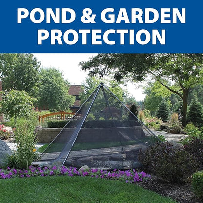 The Pond Guy PondShelter Cover Net, Outdoor Water Garden Enclosure, Mesh Debris Barrier for Leaves, Twigs & Sticks, Protect Koi & Fish from Predators 11' x 16'