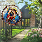 Jesus Wind Spinners Outdoor, Hanging Wind Spinner for Garden Decoration, 8 inch 3D Stainless Steel Metal Wind Sculpture for Indoor/Outdoor Decor