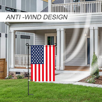 HOOSUN 22 Pack Garden Flags Clips And Stoppers,Clips for Garden Flag Holders,Rubber Stoppers Yard Flag Holder Clip for Small Flags,Garden Flag Stand Accessories