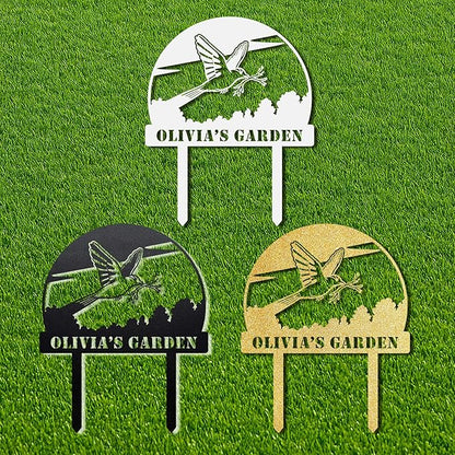 Startop Custom Metal Garden Sign with Stake: Personalized Outdoor Garden Decor - Durable Weatherproof Laser Cut Steel Yard Sign - Rustic Farmhouse Family Name Art for Lawn Patio Balcony & Farm A003