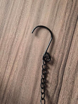 Decorative Rain Chain with Grooved Cups and Bird-Shaped Pendants, Brass-Finish, Outdoor Downspout Alternative (Brass)