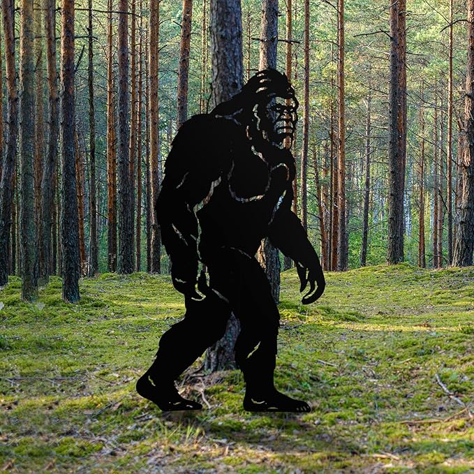 7.4ft Bigfoot Metal Outdoor Decor Big Foot Sasquatch Gifts for Men/Dad/Women, Chimpanzees Silhouette Statues for Yard Art, Garden, Patio, Backyard, Forests, Lawn Decorations(Classic Style)