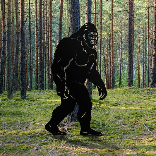 7.4ft Bigfoot Metal Outdoor Decor Big Foot Sasquatch Gifts for Men/Dad/Women, Chimpanzees Silhouette Statues for Yard Art, Garden, Patio, Backyard, Forests, Lawn Decorations(Classic Style)