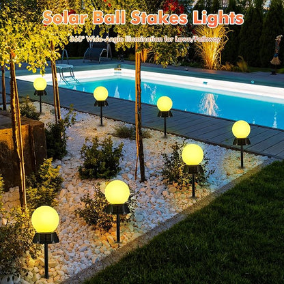 BlcTec Solar Pathway Lights Outdoor, Warm White Path Lights with 3-Sided Solar Panels, 15H Runtime, IP65 Waterproof, Auto On/Off for Patio, Garden, Lawn, Driveway, Yard, Landscape Decor, 2 Pack