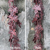 Maple Leaf Rain Chain, 8.5 Feet Rain Chains for Gutters Downspouts, Rain Gutter Catcher Chain for Outside Garden Patio, Metal Decorative Hanging Rain Chime for Downspout, Vintage Copper