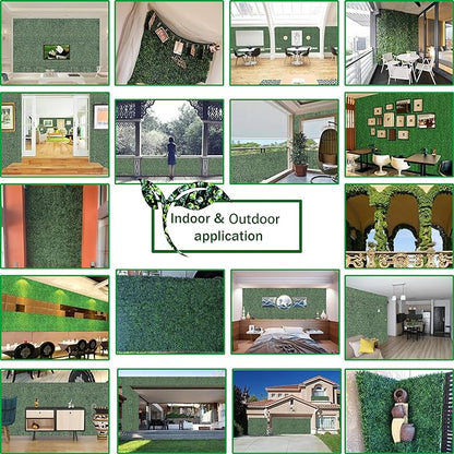 ODTORY Artificial Ivy Privacy Fence Wall Screen: 5.35FT X 10FT (53.5 sqft) UV-Anti Faux Boxwood Roll Panels Greenery Backdrop Ivy Vine Leaf Hedges Fence Panels for Indoor Outdoor Green Decor