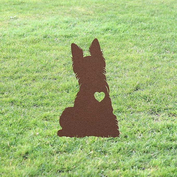 Custom Scottie Yard Art Statue Stake,Custom Scottish Terrier Outdoor Garden Decor,Memorial Remembrance Sculpture,Outdoor Statue for Yard Garden Porch Lawn Grassland Park Farm Flowerpot Decor.