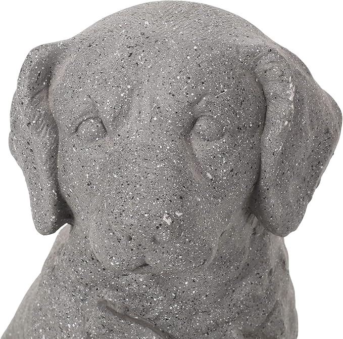 Christopher Knight Home Bluffton Outdoor Dog Statue, Stone Gray