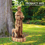 St Francis Garden Statue Outdoor All-Weather, 25" H Religious Saint Francis of Assisi Catholic Statue with Bird Feeder for Patio Yard Home Decor