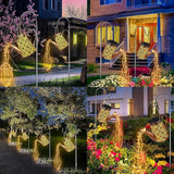 Forlivese 2PCS Solar Watering Can with Lights,Outdoor Decorations with Hanging Solar Garden Lights with Bracket Waterproof Watering Can Landscape Light for Patio Gardening Pathway 36LED