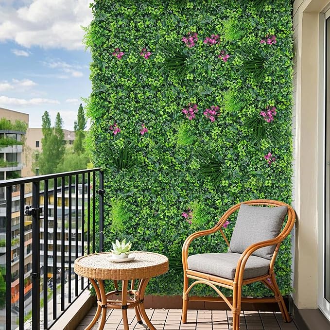 Grooy Boxwood Roll Panels, Grass Wall 60"x120"(50 SQFT), Grass Backdrop, Privacy Screen, Sun Protected Green Wall Decor for Outdoor, Indoor, Garden, Backyard and Décor