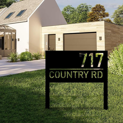Personalized Modern House Address Number Sign, Custom House Number Garden Stake, Street Name Yard Stake, House Number Sign for Lawn and Patio, Outside Signs, Address Number Gift, New Homeowner Gift