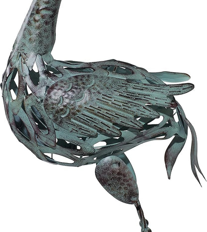 Deco 79 Metal Crane Decorative Garden Sculpture Indoor Outdoor Garden Statues, Set of 2 Outdoor Sculptures 40", 38"H, Green