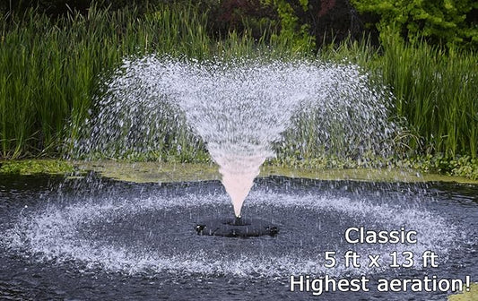 Custom Pro FT 14000 GPH Floating Pond Fountain & Aearator | Complete Kit with 14,000 GPH Pump, 200 Foot Power Cord, 3 Spray Styles and More | 100% USA-Based Customer Service and Warranty Support!