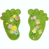 Garden Stepping Stones - Outdoor Decorations for Courtyards, Dog Footprint Stones, Lawn Stepping Stones Set, Resin (2-piece Set)