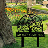 Personalized Garden Sign with Tree Of Life Design, Custom Garden Stake with Nature, Customized Garden Gift, Farmhouse Flower Garden Decor for Outside, Gardening Decor Gifts for Gardeners, Backyard Art