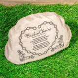 Dicksons Broken Chains Poem Grey Memorial 6 x 9 Resin Outdoor Garden Stone