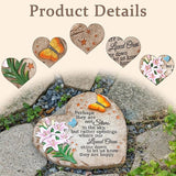 Memorial Garden Stone with Heartfelt Quote, 10 inch Garden Stepping Stones, Resin Memorial Plaques for Outdoors, Garden Stones in Memory of Loved One Gifts for Grave, Garden, Patio, Home