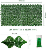 Bybeton 40" x 80" Artificial Ivy Privacy Fence Screen, UV Protected Faux Ivy Vine Leaf Roll, Greenery Wall Panels for Outdoor Patio, Balcony, Garden and Backyard Privacy Decor