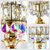 kanpura 10pcs Colorful Crystal Suncatcher Prism Chandelier Crystals Replacement for Lamp Windows Hanging Crystals Prisms for Birthday Christmas Wedding Party Decor