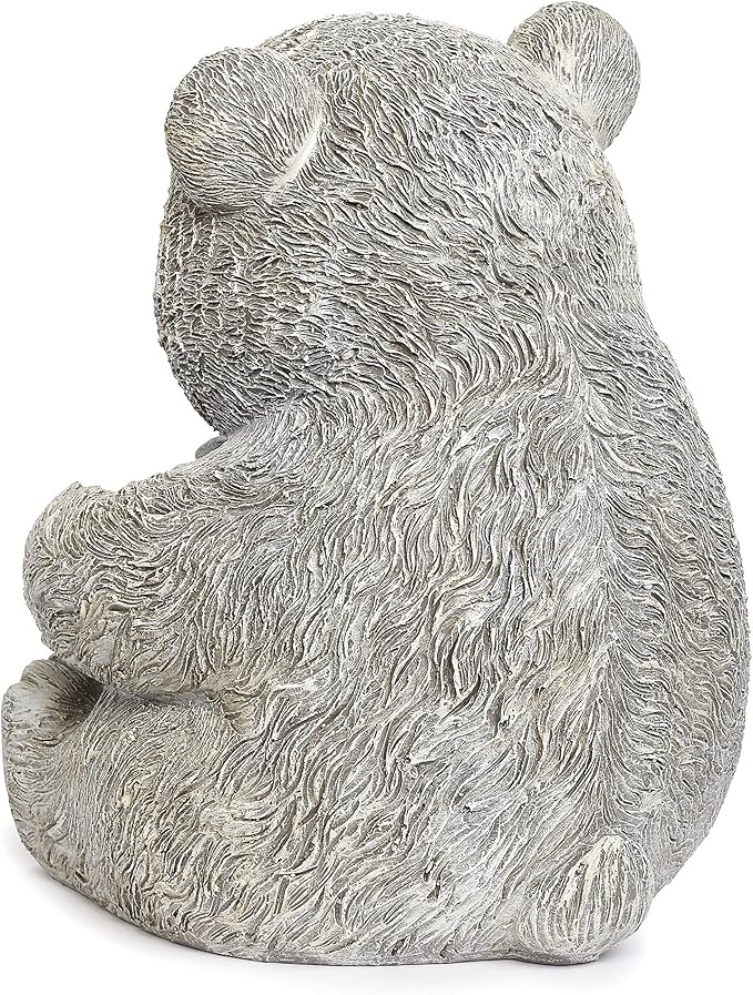 Roman Garden - Bear with Honey Statue, 7.75" H, Pudgy Pals Collection, Resin and Dolomite, Decorative, Garden Gift, Home Outdoor Decor, Durable, Long Lasting