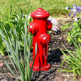 Sunnydaze Fire Hydrant for Dogs to Pee on - Dog Fire Hydrant Pee Post for Potty Training- Red Powder-Coated Paint Finish - 14 in