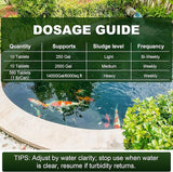 Muck Reducer - 1LB Natural Muck Sludge Solution Tablets, Optimize Up to 6,000 Sq Ft, Pets and Swimming, Odor Control for Ponds & Lakes - Safe for Fish