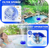 ChlorStar Pool Fountain with Remote, Dolphing Floating Pool Fountain with Lights, Above Ground Pool Water Fountains with Anchor, Swimming Pool Fountains for Inground Pool-1PC,Blue