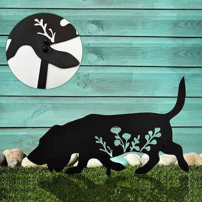 Basset Hound Metal Dog Statue - Garden Yard Decoration Art, Dog Gifts, Outdoor Home Decor