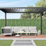 Artificial Ivy Privacy Fence Screen,39.4" X 158" UV-Anti Fake Leaves Plant Vine,Privacy Hedges Wall for Indoor Outdoor Garden Backyard Decor,Color Watermelon Leaves