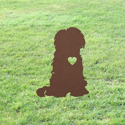 Personalized Maltese Statue Stake,Custom Maltese Dog Outdoor Yard Art Decor,Memorial Remembrance Sculpture,Outdoor Statue for Yard Garden Porch Lawn Grassland Park Farm Flowerpot Decor.