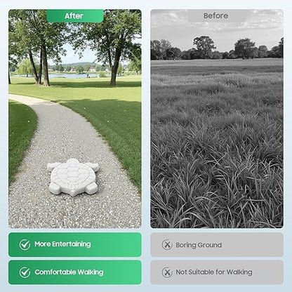 Turtle Shaped Stepping Stone Mold, 15.74" Concrete Cement Mold for Garden Path, Patio Driveway Pavers, Reusable ABS Walk Maker Mold with Lifelike Shell Texture for DIY Landscape Decoration