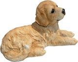Goldie Retriever Puppy L by Michael Carr Designs - Outdoor Puppy Dog Figurine for Gardens, patios and lawns (80105)