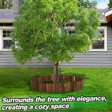 Rustic Pine Wood Garden Fence - 6.6ft L*12in H Easy to Install Sturdy Wooden Landscape Edging Border, No Fading Planter Fencing for Yard Flower Bed Lawns Pathway Tree